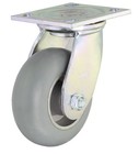 5  Swivel Caster Wheels Rubber Base Top Plate Bearing Heavy Duty Wheels 500lbs