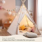 Kids Teepee Tent - Teepee Tent For Kids  Teepe For Toddlers 1-3   Tp Tent Beige