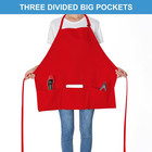 2 Pack 3 Pockets 100  Cotton Adjustable Bib Apron Chef Kitchen Cooking Aprons Fo