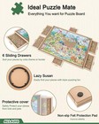 2000 Pieces Rotating Puzzle Board With 6 Drawers And Cover 28 x40 portable Wood