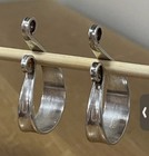 Rare David Andersen Large Sterling Hoop Ear Cuffs  Mcm Vintage Norway