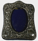 Antique Sterling Silver Floral Tintype Miniature Photo Picture Frame  1-1 2  X2 