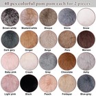 40 Pieces Faux Fur Pom Pom Balls With Elastic Loop Diy Fluffy Pom Pom Faux Ra   