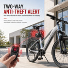 121db Two-way Bike Alarm With Vibrating Remote 984ft Usb-c Rechargeable Ip65 Kit