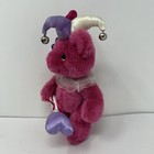 Applause Jester Plush Fooling Around Pink Clown Teddy Bear Stuffed Animal Toy 8 