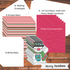 Diy Christmas A2 Handmade Card Kit  Die Cut Snowman  Embossed Holly  set Of 6 