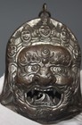 Wonderful Real Rare Tibet Vintage Old Antique Buddhist Carved Iron Mask Amulet