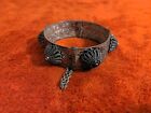 Rare Antique Moroccan African Kabyle Berber  Silver Cuff Tuareg Bracelet 3 1 2 