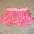 Ivivva Girls Pink Geometric Tennis Skirt Pull-on Stretch Size 12