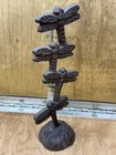 Vintage Rain Gauge Dragonfly Cast Iron 8  Measuring Tube Scale