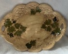 Vintage Handmade Ceramic Serving Platter Leaves 1979