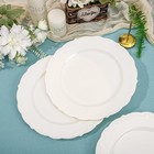 Dayammi 60pk Ivory Plastic Plates Heavy Duty 10  Disposable Party Wedding