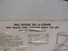 Vintage Rare 1962 Dodge Sel-a-viewer Dealership Electric Advertising Carosel 