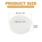 30 Pcs Mailing Tube End Caps 1 7  Id Pe Round Cardboard Shipping Tube Lids