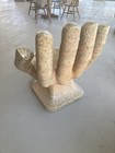 1970s Rmic Vintage Hand Chair W cup Holder mid Century Retro  Sandstone In Color