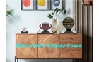 Fullsize Acrylic Football Display Case Mirror Backing Black Wood Base