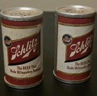 1957 Schlitz Beer Can Salt   Pepper Shakers Vintage Collectible Taped Box