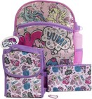 5 Piece My Little Pony School Backpack Lunch Box Set Girls Pink Book Bag Set New