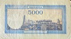 Romania 5000 Lei 1944 Ww2 Kingdom Hyperinflation Note Vf
