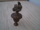 19 C Old Bronze Figure Flower