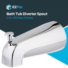 5 Inch Zinc Bath Tub Diverter Spout  1 2 Inch Ips Pipe  Chrome  15083