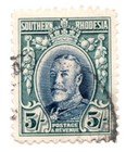 1931 Southern Rhodesia Sc  30 - Five Shillings  Kgv  Used Postage Stamp Cv 57 50