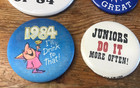 High School Class Of 1984 Pin Lot Vintage Button Pins 1980s Party Novelty 80s
