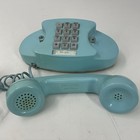 Vintage Western Electric 2702bmg Princess Aqua Blue Push Button Touch Telephone