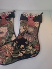 Christmas Stocking Victorian Regal Style Pink Floral Tapestry Tassel  Set Of 2