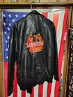 Vintage Genuine Leather Las Vegas Nevada Longhorn Casino Black Leather Jacket