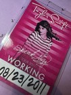 Taylor Swift Custom Dated 2011 Speakeasy Tour Working Backstage Pass 
