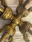 Tibetan Dorje Antique Four-head 6 5  16 5cm bronze hand Cast And Finished 6 1 2 