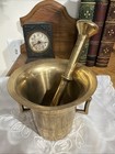 Antique Heavy Solid Brass Apothecary Pharmacy Medicine Mortar Pestle Set