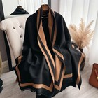 Warm Luxury Cashmere Scarf For Women     Plain Color Shawl  Wrap  Winter Foulard