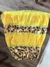 Vintage Yellow Lace Trim High Waist Brief Panties Sunflower Floral Print