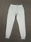 Gymshark Crest Joggers Men Medium Gray Tapered Sweatpants Drawstring Fleece