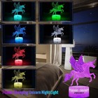 Acrylic 3d Unicorn Led Night Light Bedroom Child 7 Colors Changing Bedside Lamp