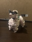 Vintage Pink gold Mcm Spaghetti Poodle Dog W  Rhinestone Collar  Cat-eye Glasses
