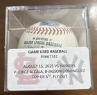 Jasson Dominguez New York Yankees Game Used Baseball Vs Cardinals 8 15 2025
