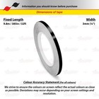 1 8  Roll Vinyl Pinstriping Pin Stripe Line Tape Decal Sticker 3mm Gloss Black