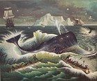 Charles Wysocki  the Whalers  New Custom Framed Art Americana