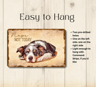 Australian Shepherd Nope Not Today Aussie Dog Handmade Metal Tin Funny Sign