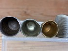 6 Antique   Vintage Thimbles Marked Germany Mixed Metals eras size Nice Examples