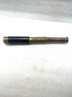 Atq  vtg Mariners Pocket 3 Draw Telescope  Spyglass Leather And Brass 4 5-10 5 