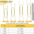 14 Pieces Plate Hangers For Wall - 6 8 10 12 Inch Invisible 14 Pack Gold 