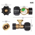 Propane Tank Gauge Brass Adapter W gas Pressure Level Meter Indicator For Bbq Rv