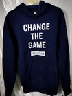 Adidas Men s Large Comfy Hoodie      change The Game   Navy Blue 