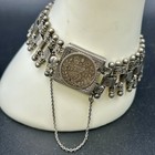 Antique Victorian 800 Silver Link Bracelet 1861 Queen Victoria 3 Pence 27g 6 75 
