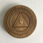 George Washington At Prayer Bronze Medal John L Mccain Pa Grand Mastermason 1976