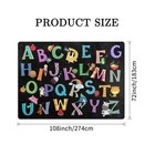 Abc Alphabet Rug  Classroom Playmat Rugs - 6x9 Ft Kids Carpet With Rubber Bac   